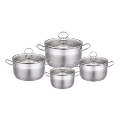 Set oale inox, cu capac, PX008 CW-D22, 8 piese