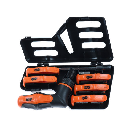 Set surubelnita cu clichet si 40 accesorii, Holzer 547141