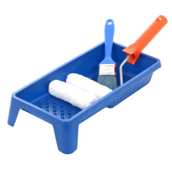 Set zugrav, trafalet microfibra + rezerva rola + tava + pensula Holzer Mini