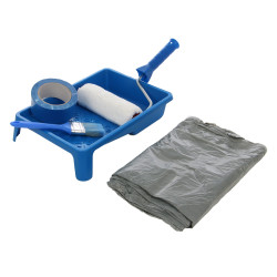 Set zugrav, trafalet microfibra + tava + pensula + banda mascare + folie acoperire Holzer Elite