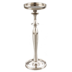 Sfesnic lumanare, CIA-12046 B, aluminiu, argintiu, 26 cm