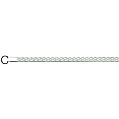 Sfoara impletita, alba, 1.6 mm