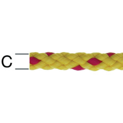 Sfoara polipropilena, rosu + galbena, 8 mm