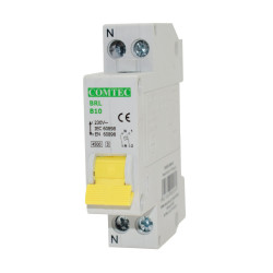 Siguranta automata modulara Comtec BRL 16812, 1P+N, 10 A, curba B