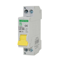 Siguranta automata modulara Comtec BRL 16842, 1P+N, 25 A, curba C