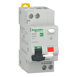 Siguranta automata modulara diferentiala Schneider Electric Easy 9 EZ9D62616, 4.5 kA, 1P+N, 16 A, 10 mA, curba C