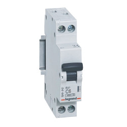 Siguranta automata modulara Legrand RX3 419946, 4.5 kA, 1P+N, 6 A, curba C