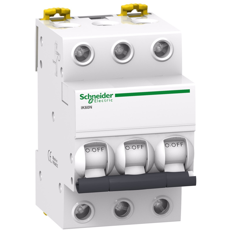 Siguranta automata modulara Schneider Electric iK60 A9K24325, 3P, 25 A, curba C Siguranta automata modulara Schneider Electric iK60 A9K24325, 3P, 25 A, curba C