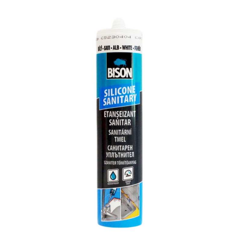 Silicon sanitar, alb, Bison, interior / exterior, 280 ml