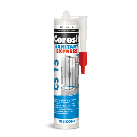 Silicon sanitar, alb, Ceresit Express CS 15, interior / exterior, 280 ml