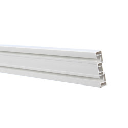 Sina perdea si draperie SN, 2 canale, prindere tavan, PVC, alb, 200 cm, set cu accesorii