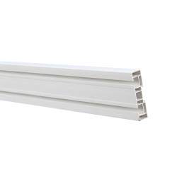 Sina perdea si draperie SN, 2 canale, prindere tavan, PVC, alb, 250 cm, set cu accesorii