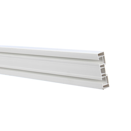 Sina perdea si draperie SN, 2 canale, prindere tavan, PVC, alb, 300 cm, accesorii incluse
