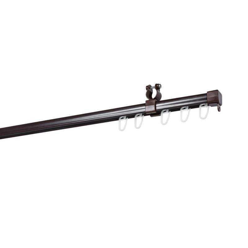 Sina perdea tavan U, metal, maro, 290 cm, accesorii incluse