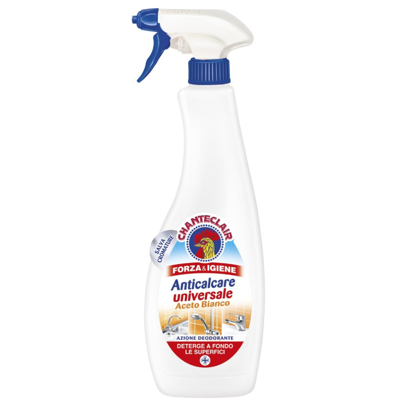 Solutie anticalcar pentru baie si bucatarie Chanteclair, cu otet, cu pulverizator, 625 ml
