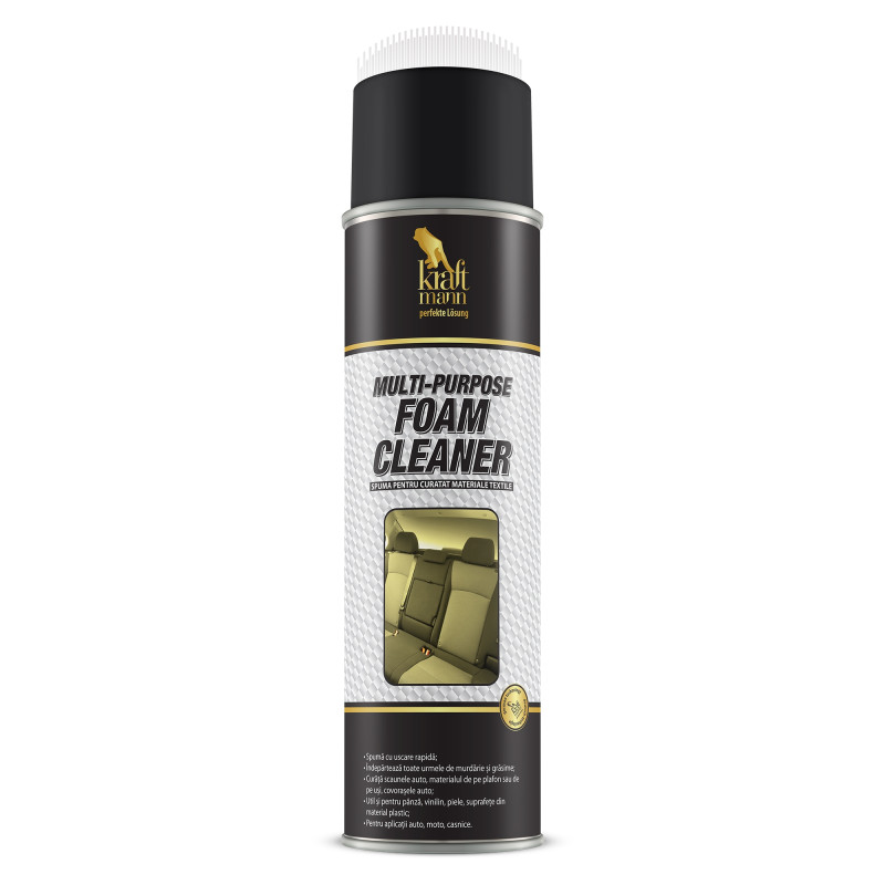 Solutie auto, spuma, pentru suprafete textile, Kraftmann, 650 ml