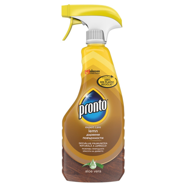 Solutie curatare mobila din lemn cu pulverizator Pronto aloe vera 500 ml Solutie curatare mobila din lemn cu pulverizator Pronto aloe vera 500 ml