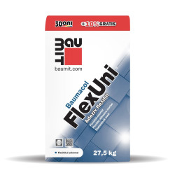 Adeziv flexibil pentru gresie si faianta Baumit Baumacol FlexUni, interior / exterior, gri, 27.5 kg