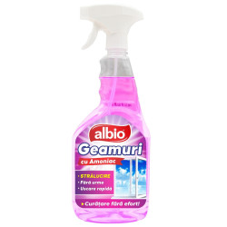 Solutie geamuri Albio, cu amoniac, cu pulverizator, 750 ml