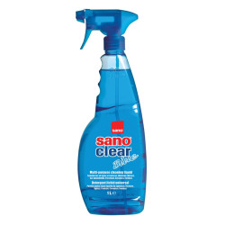 Solutie geamuri Sano Clear, cu pulverizator, 1 l