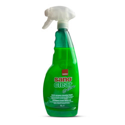 Solutie geamuri Sano Clear green, cu pulverizator, 1 l