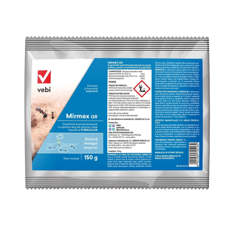 Solutie impotriva furnicilor Mirmex, pudra, 150 g