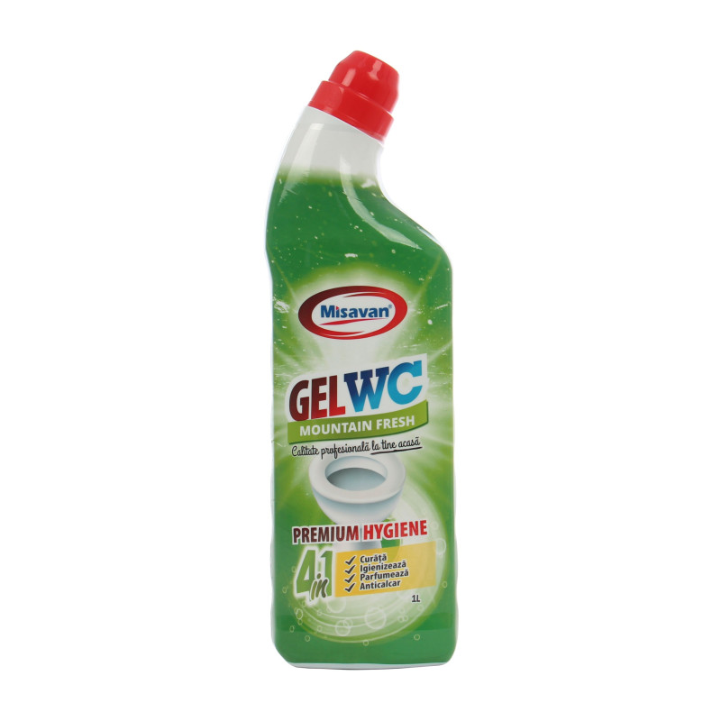 Solutie pentru toaleta Misavan Gel 4 in 1, fresh, 1L