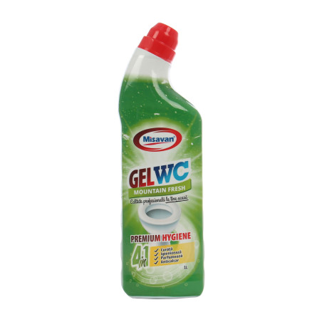 Solutie pentru toaleta Misavan Gel 4 in 1, fresh, 1L