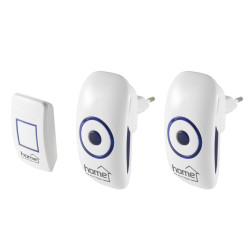 Sonerie fara fir Home DBS 1501AC, 36 melodii, 150 m, set 2 sonerii cu alimentare 230V + buton