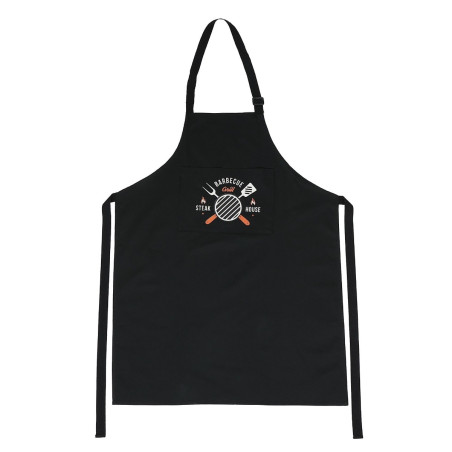Sort bucatarie Barbecue, bumbac + poliester, negru, 65 x 82 cm