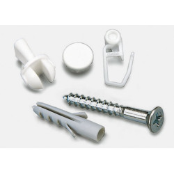 Accesorii sine 250 cm, metal + PVC, alb, set
