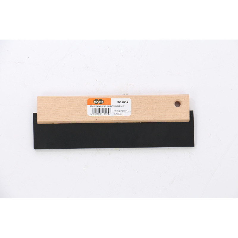 Spaclu cauciuc Holzer 544, 20 cm, cu maner de lemn