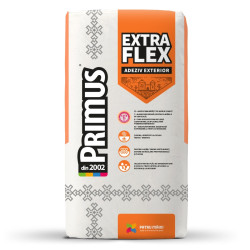Adeziv flexibil pentru gresie si faianta Primus ExtraFlex, exterior, gri, 25 kg