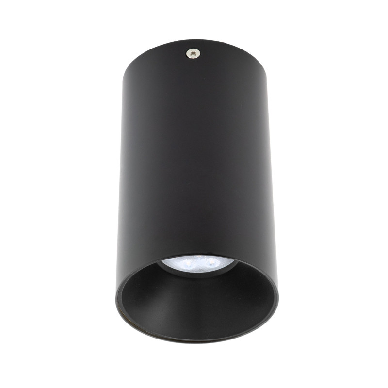 Spot aparent Xnitro NR01, 1 x GU10, rotund, negru cu finisaj sablat + negru mat