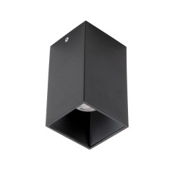 Spot aparent Xnitro NR02, 1 x GU10, patrat, negru cu finisaj sablat + negru mat