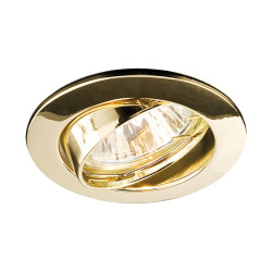 Spot incastrat ELC 229B 70003, GU10, orientabil, alama lustruita