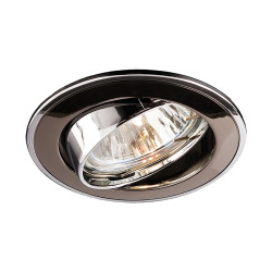 Spot incastrat ELC 229B 70004, GU10, orientabil, negru / crom