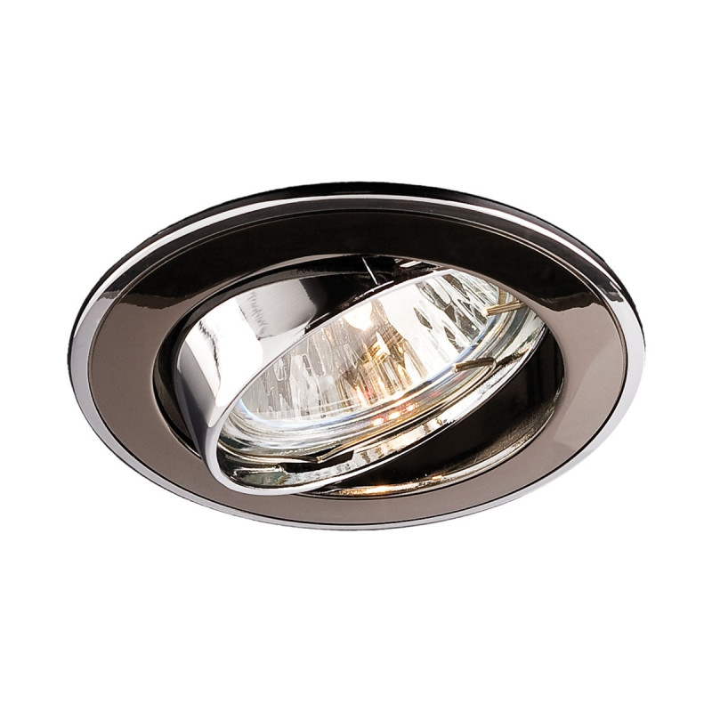 Spot incastrat ELC 229B 70004, GU10, orientabil, negru / crom