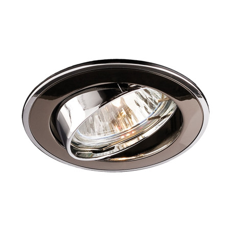 Spot incastrat ELC 229B 70004, GU10, orientabil, negru / crom