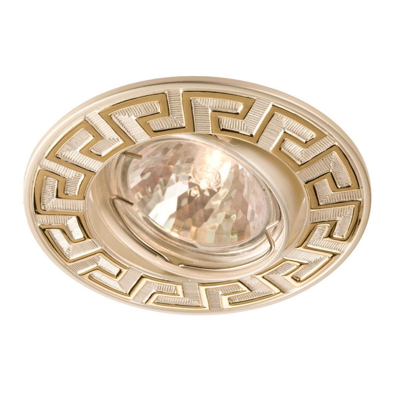 Spot incastrat ELC 329 70097, GU10, orientabil, auriu / perla argint