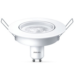 Spot LED incastrat, 3W, lumina neutra, GU10, orientabil, alb