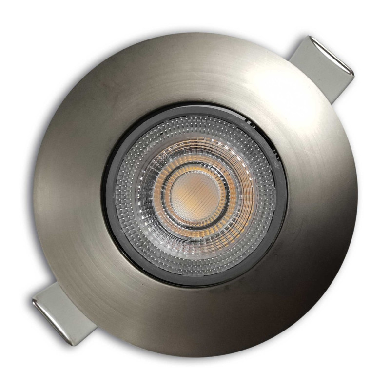Spot LED incastrat Beam KL171002, 4.9W, lumina neutra, orientabil, nichel