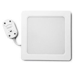 Spot LED incastrat Hepol, 18W, lumina calda / neutra / rece, alb, patrat, 170 x 170 mm