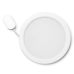 Spot LED incastrat Hepol, 24W, lumina calda / neutra / rece, alb, rotund, D225 mm