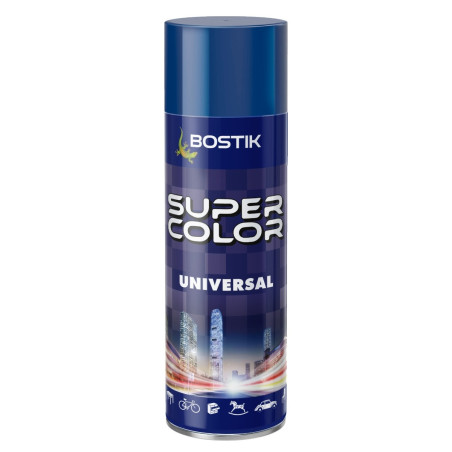 Spray vopsea acrilica Bostik Super Color Universal, interior / exterior, ultramarin RAL5002, 400 ml