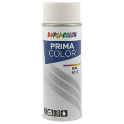 Spray vopsea acrilica Dupli-Color Prima Color, interior / exterior, alb mat RAL9010, 400 ml