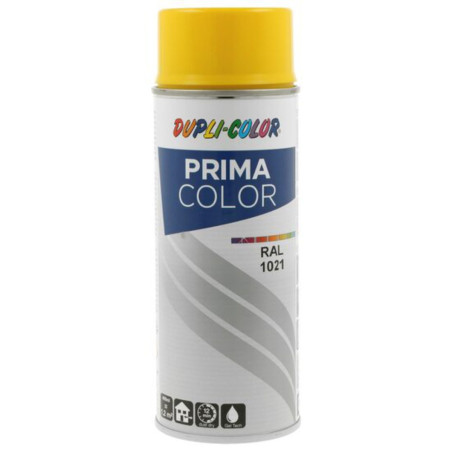 Spray vopsea acrilica Dupli-Color Prima Color, interior / exterior, galben lucios RAL1021, 400 ml