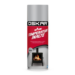 Spray vopsea acrilica, Oskar temperaturi inalte, argintiu, interior / exterior, 400 ml