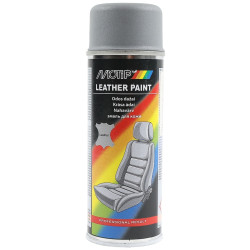 Spray vopsea auto, pentru intretinerea tapiteriei din piele, Motip, gri, 200 ml