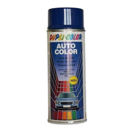 Spray vopsea auto Skoda, Dupli-Color, albastru dynamic 4590, interior / exterior, 350 ml